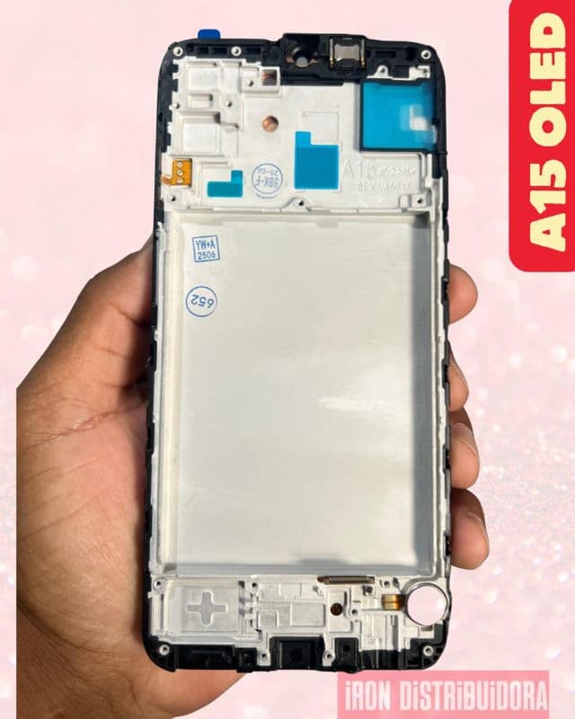 DISPLAY SAMSUNG A15 GOLD OLED COM ARO